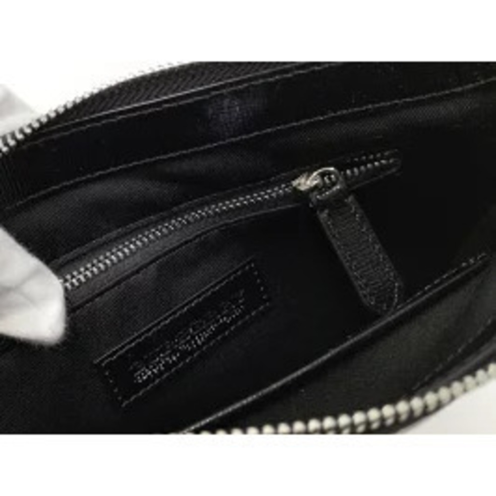 BURBERRY Shoulder Bag Messenger Check Leather Black - Picture 8 of 9